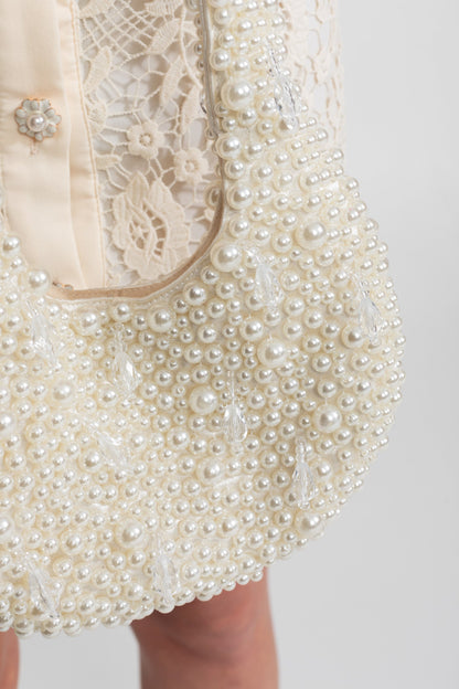 Beaded Pearl Shoulder Bag – Ivoire