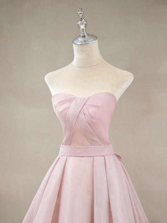 Pink strapless Prom Dress