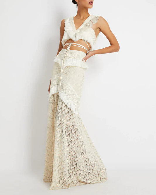 Tara |  Fringe Beach Dress Set