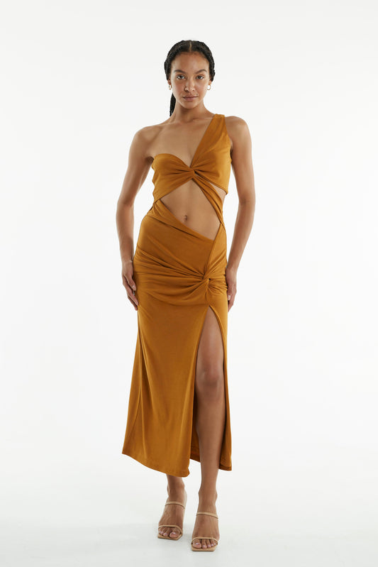 TURN AROUND TWIST OUT MIDI | CAMEL