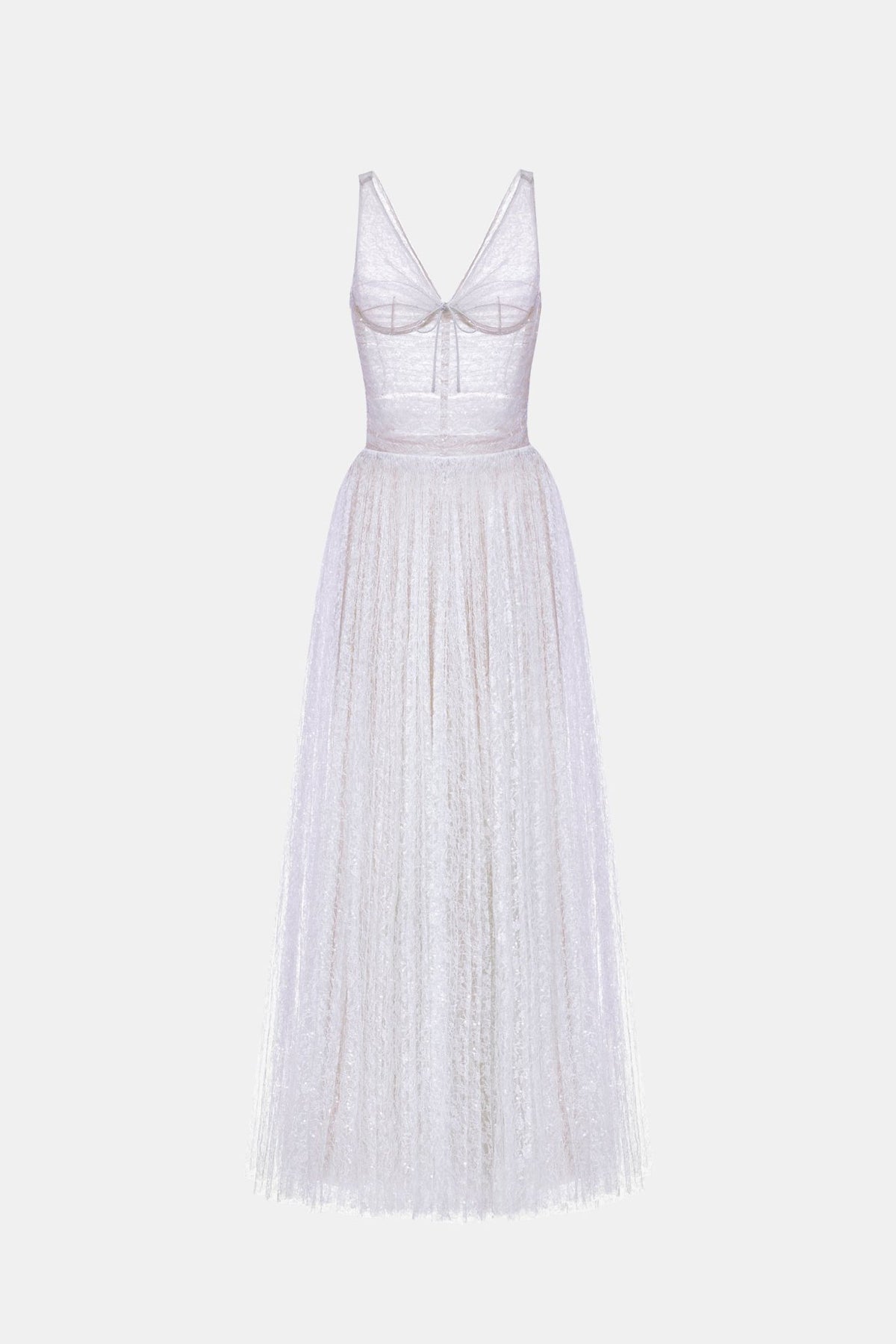 monica violet draped tulle fishbone maxi dress