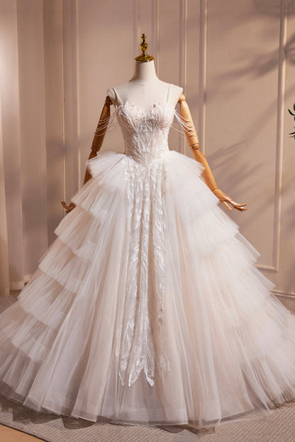 Champagne Spaghetti Straps Dress