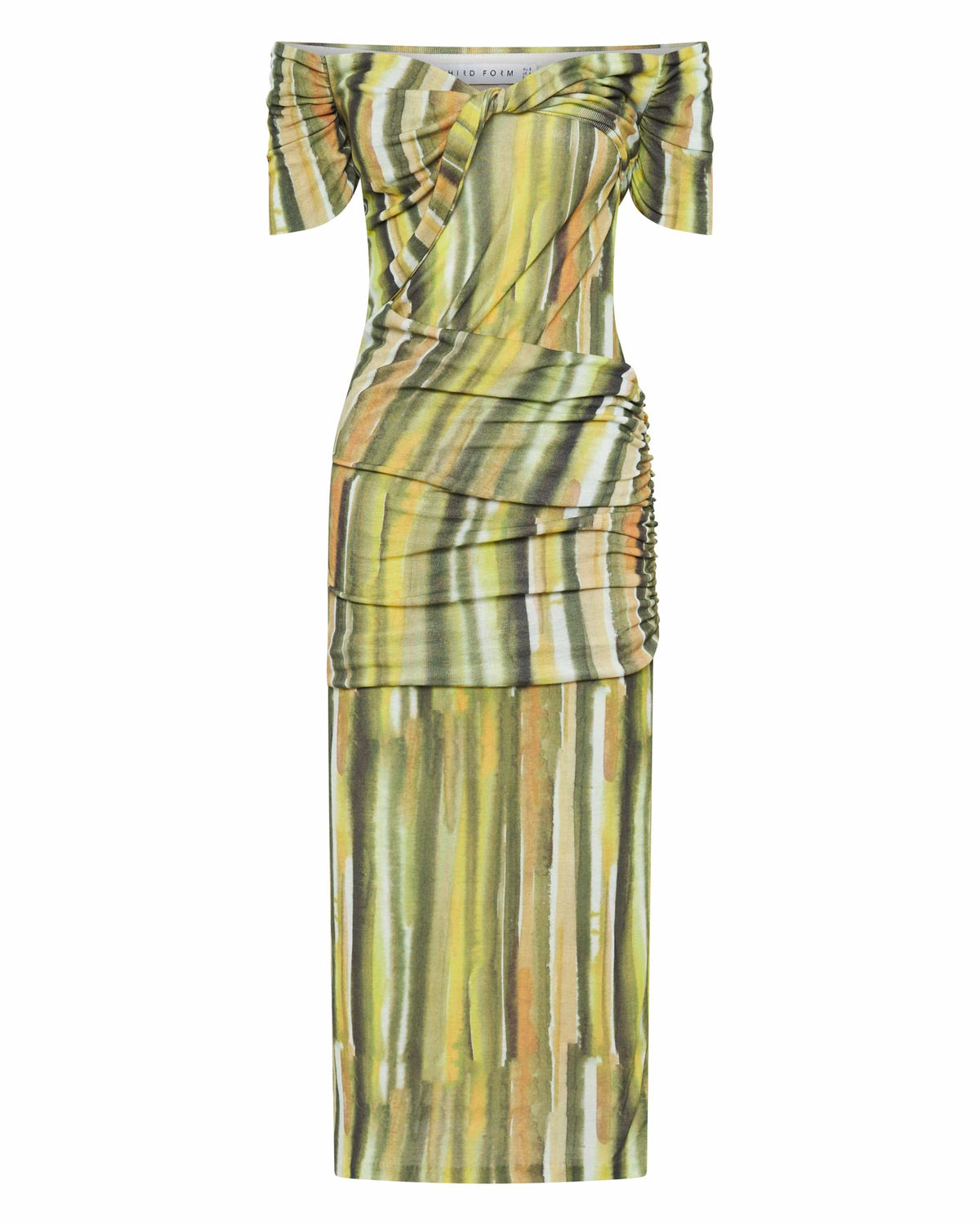 WIND THROUGH OFF SHOULDER DRESS | BRUSH STROKE
