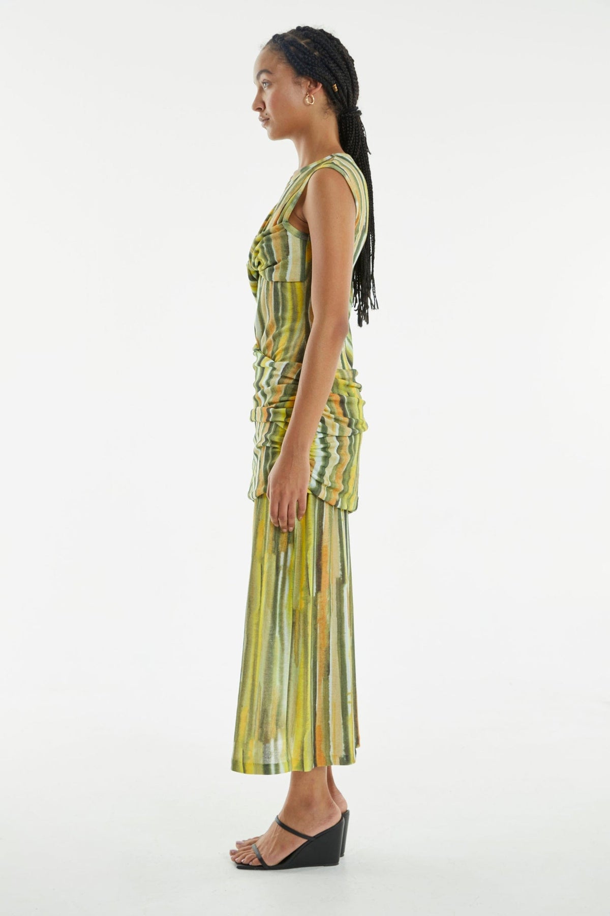 WIND THROUGH TANK DRESS | BRUSH STROKE