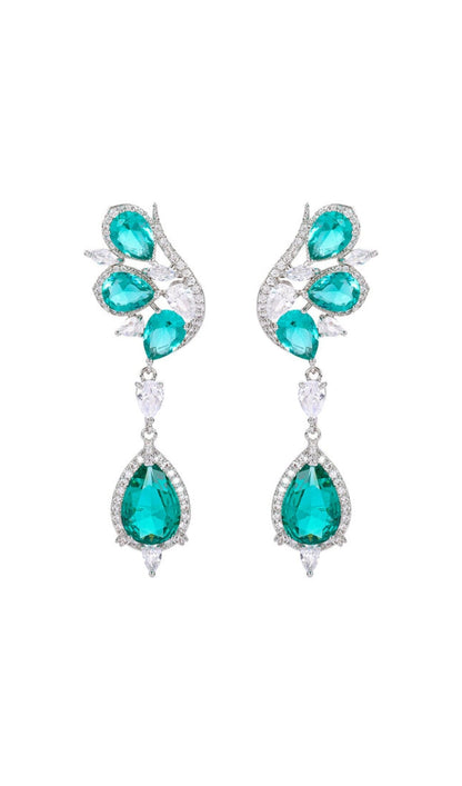 DIAMOND BUTTERFLY TOPAZ EARRINGS Earrings blingmyfriend 