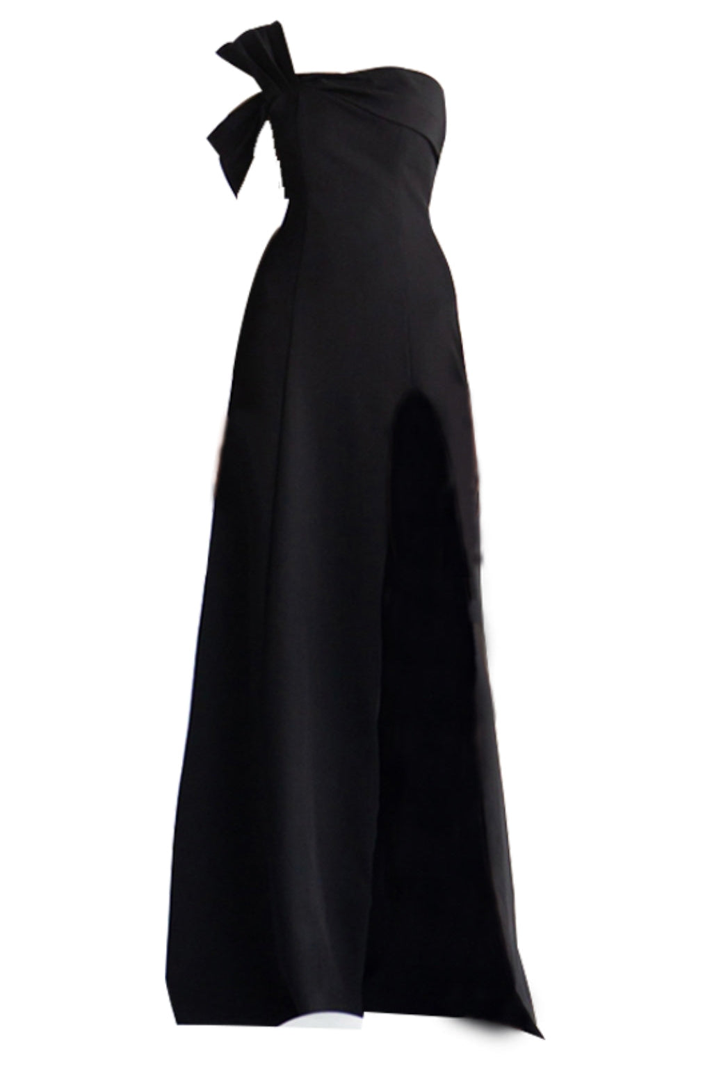 ONE-SHOULDER MOP DRESS IN BLACK-Oh CICI SHOP