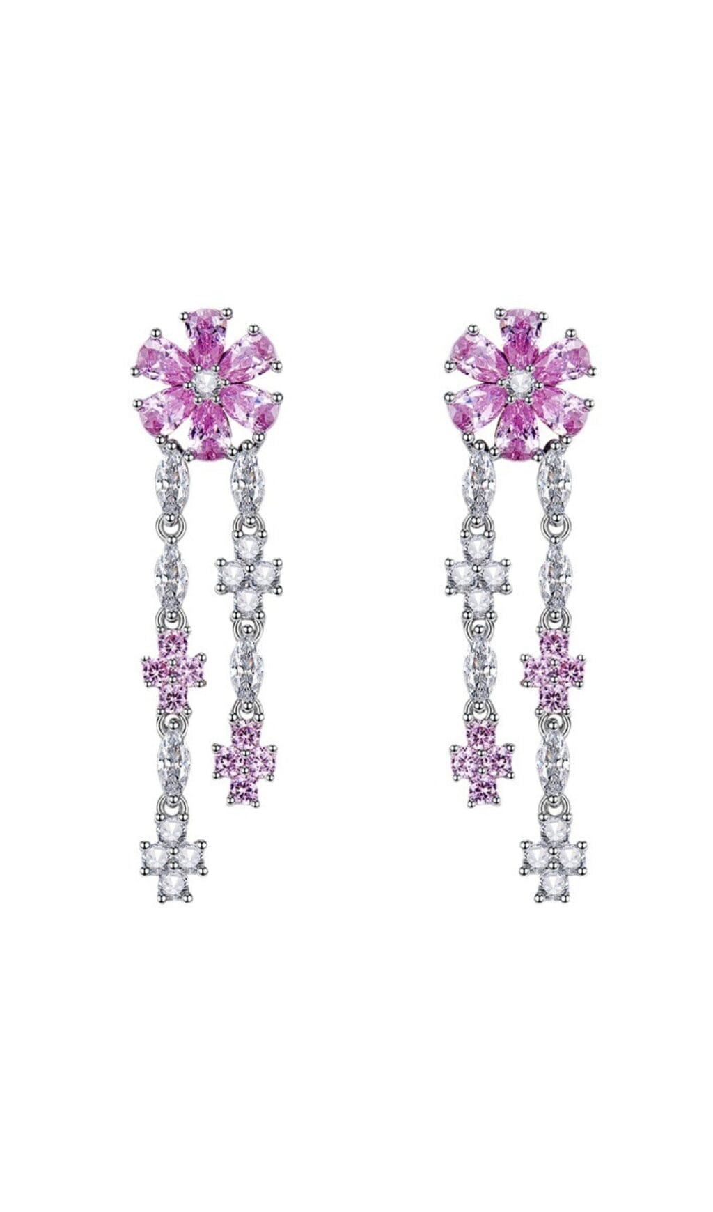 DROP SHAPED FLOWER EARRINGS Earrings blingmyfriend 