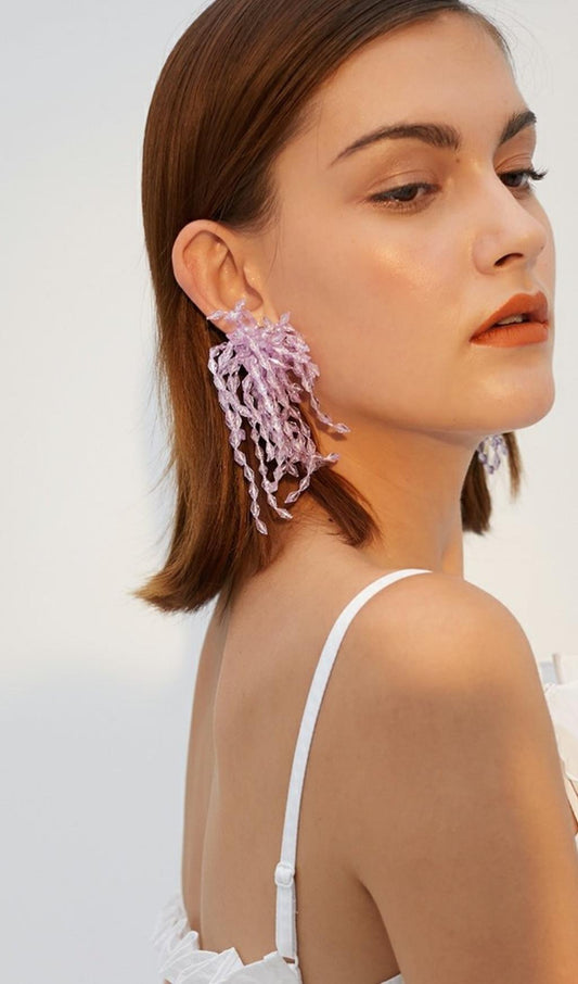 VIOLET CRYSTAL EARRINGS