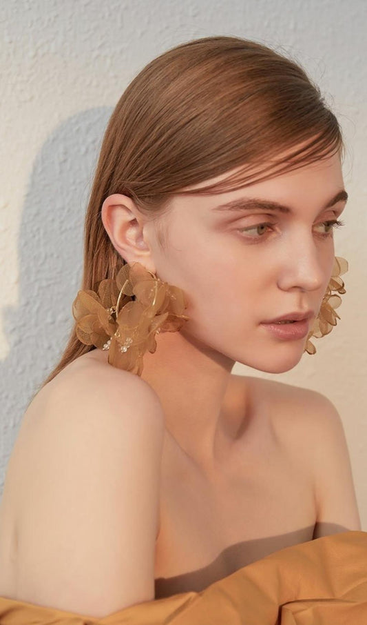 YELLOW ARTIFICIAL WATER EARRINGS