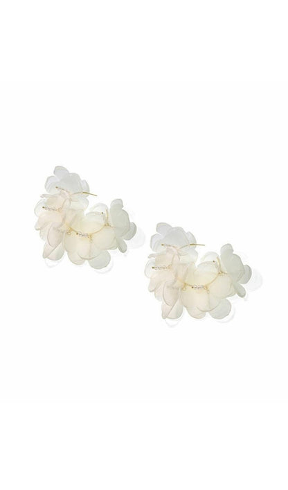 WHITE ARTIFICIAL WATER EARRINGS
