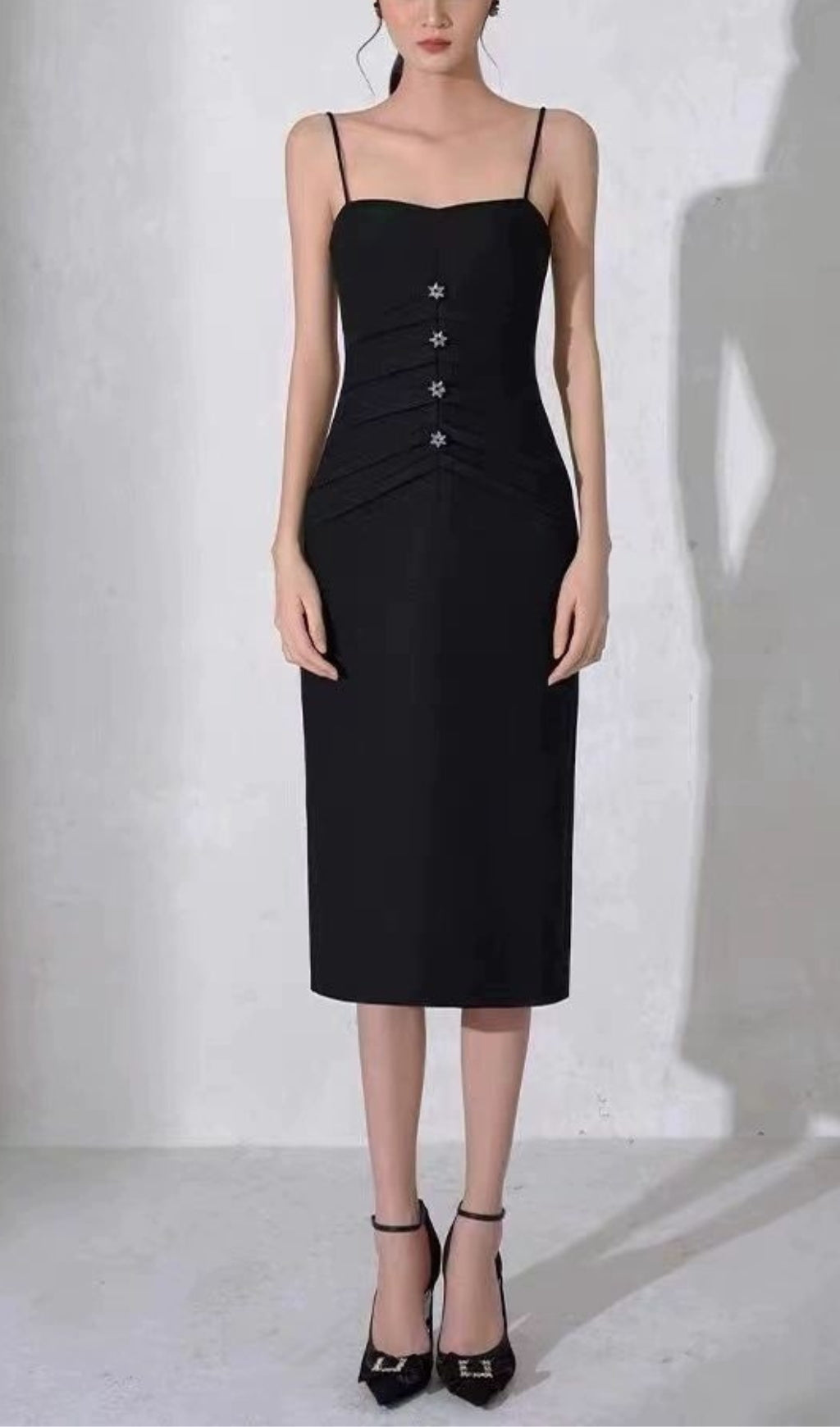 CAPE COAT + SUSPENDER DRESS TWO-PIECE SET