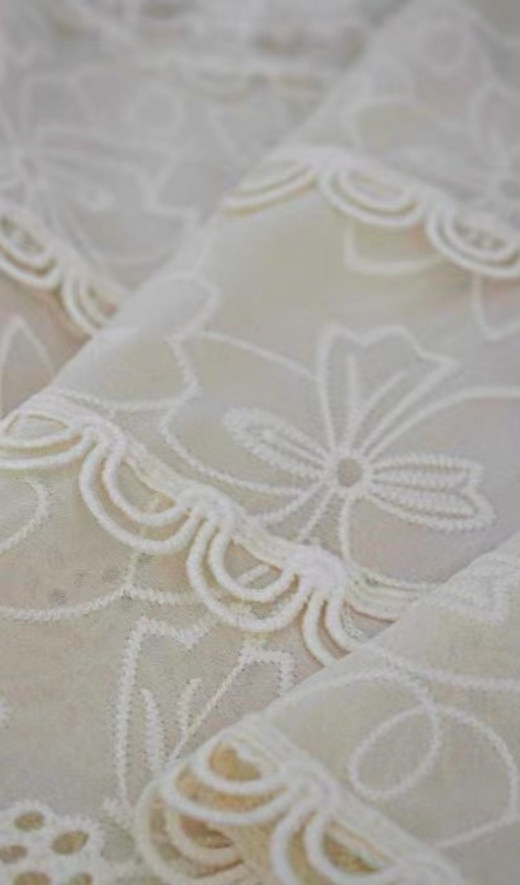 Embroidery V-NECK MINI DRESS IN BEIGE