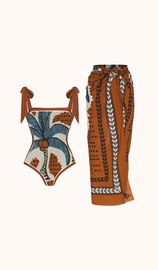 Annaka Printed Swimwear Two Piece Set Swimwear styleofcb 