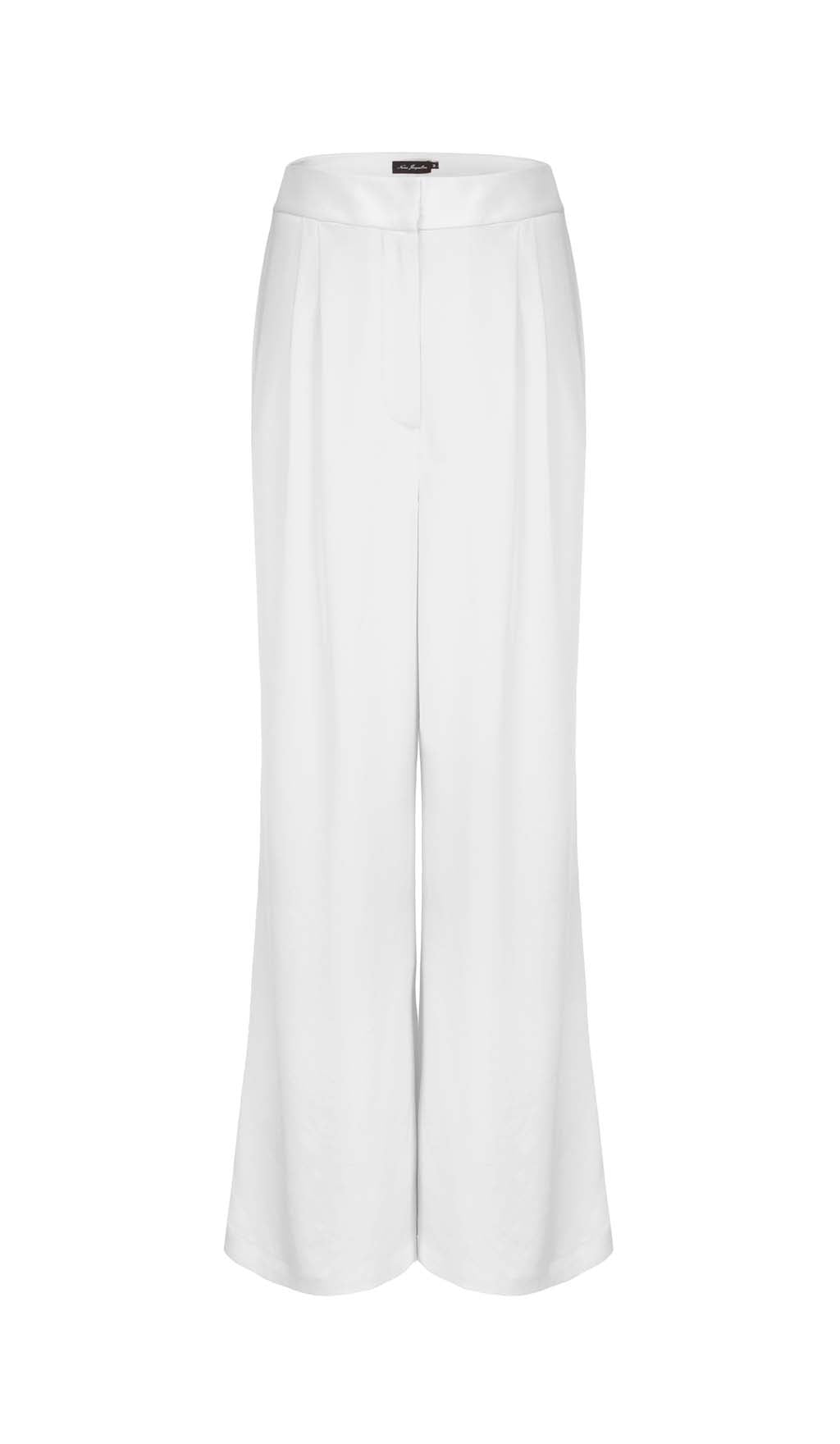 BOW-EMBELLISHED TWO-PIECE SUIT IN WHITE
