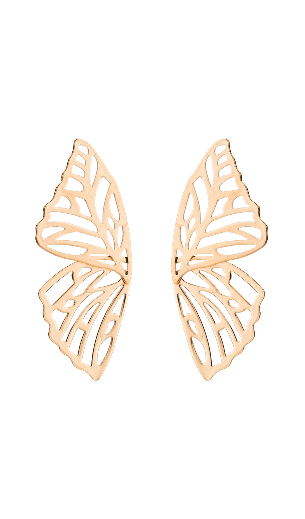 Hollow butterfly alloy earrings styleofcb GOLD 