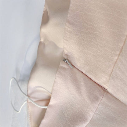 SUSPENDER BOW STRAPLESS SEERSUCKER DRESS IN WHITE-Oh CICI SHOP